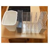 File sorter, trash bin, organizer