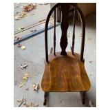 Childs rocking chair, old wood chair for project