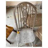 Childs rocking chair, old wood chair for project