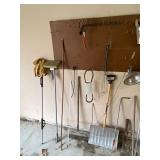 Outdoor equipment, tools.  Peg board not included