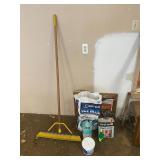 Broom, Ice melt, Fast plug Hydraulic cement