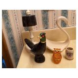Toothbrush holder, swan, owl, perfume bottle