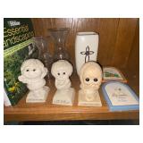 Garden books, tool belt, decor