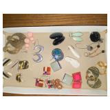 Clip on/post earrings, Christmas costume jewelry