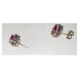 Clip on/post earrings, Christmas costume jewelry