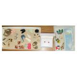 Clip on/post earrings, Christmas costume jewelry