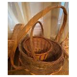 Wicker baskets, cornucopia, condiment holder
