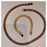 Vintage necklace, bracelets, earrings