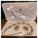 Vintage necklace, bracelets, earrings