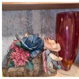 Vases w/ miscellaneous decor