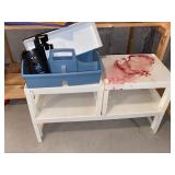 Tote bags, plastic storage (damaged), fountain (untested)