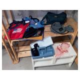 Tote bags, plastic storage (damaged), fountain (untested)