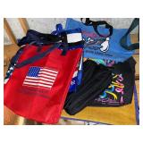 Tote bags, plastic storage (damaged), fountain (untested)