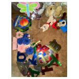 Miscellaneous holiday decor/wall decor, stuffed animals, tote included