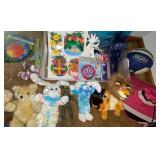 Miscellaneous holiday decor/wall decor, stuffed animals, tote included