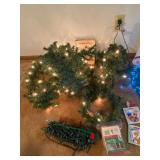 Christmas decor, garland, lights, stand-All Tested