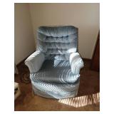 Blue rocking chair