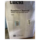 Lucid Bamboo Charcoal Memory Foam Mattress Topper