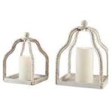 Farmhouse Wood Beaded Lanterns