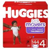Huggies Little Movers Diapers - Size 4 (144ct)