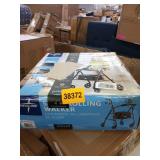 Medline Steel Rollator Walker, Folding Rolling Walker, 6" Wheels, 350lb Weight Capacity, Burgundy Red Frame