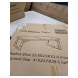 folding table 4ft black