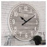 20" Arlo Gray Farmhouse Wall Clock Light Gray - FirsTime & Co.