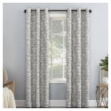 Sun Zero Parrish Distressed Grid Thermal Extreme 100% Blackout Grommet Curtain Panel, 40" x 84" 2 pkgs