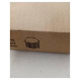 black side table with basket fabric