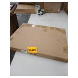 black side table with basket fabric