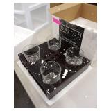 bezrat barware whisky glasses with stones and tongs not broken