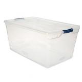 Rubbermaid Cleverstore 95 Quart Clear Plastic Storage Container & Lid, (4 Pack) broken lids