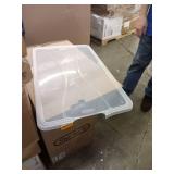 Rubbermaid Cleverstore 95 Quart Clear Plastic Storage Container & Lid, (4 Pack) broken lids