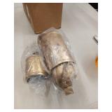 DecMode Small Chestnut-Inspired Bell Chimes With Rope Set of 3: 22" x 5", 18" x 4", 12" x 3"