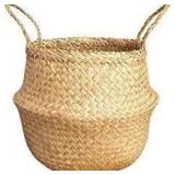 lilocraft natural seagrass foldable belly basket large