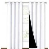 ninetown full shading window curtain pure white 1 set of 2