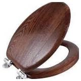 angelshield toilet seat elongated redish brown
