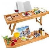 bamboo caddy tray with stand