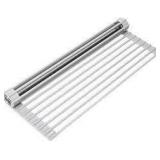 suipahs over the sink multipurpose roll up dish drying rack