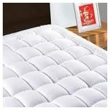 texartist mattress cover white with 8to21 deep pockets full queen