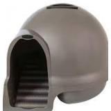 petmate books dome clean step cat litter box grey