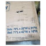 Bellona Functional Sofa In A Box 3 in 1 Sofa + Bed + Storage Yellow- Retail:$474.00