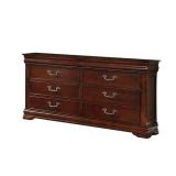 Furniture of America, Mandura 6-Drawer Dresser, Warm Cherry