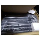 Furinno Turn-N-Tube End Table Corner Shelves, Dark Cherry/Black, Set of 2