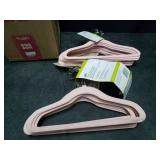 Honey Can Do Kids Velvet Touch Suit Hangers, Pink, Pack Of 20