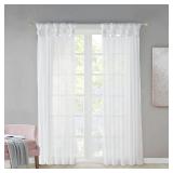 Ceres 50" x 95" Twisted Tab Top Sheer Curtain Set