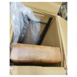 Amrah Home Montague Tan Leather Tufted Bench, 127x56x43cm