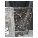 Metal Fire Screen, Clover Design, 40.75x29.5 Inches