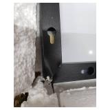 Rectangle Mirror, 72x35 Inch, Black Metal Frame