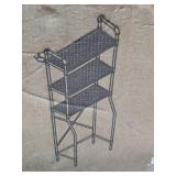 Furniture Of America 3 Layer Bathroom Sundries Stand, Sand Black And Light Pure Copper